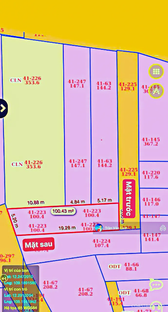 Bán lô đất đẹp hẻm ô tô Nguyễn Chích, P. Bắc Nha Trang, 100,4m2, sổ hồng riêng 2
