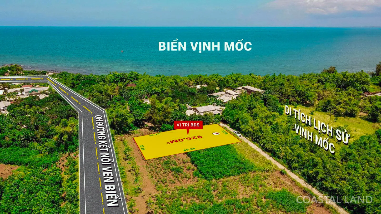 Bán đất xã Kim Thạch, nay xã Cửa Tùng, Quảng Trị, 950m2 mặt tiền 22m 2