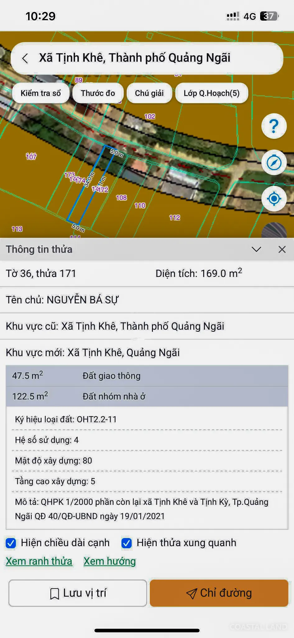 Bán đất thổ cư 175m2 gần biển Mỹ Khê, Xã Tịnh Khê, Quảng Ngãi 8
