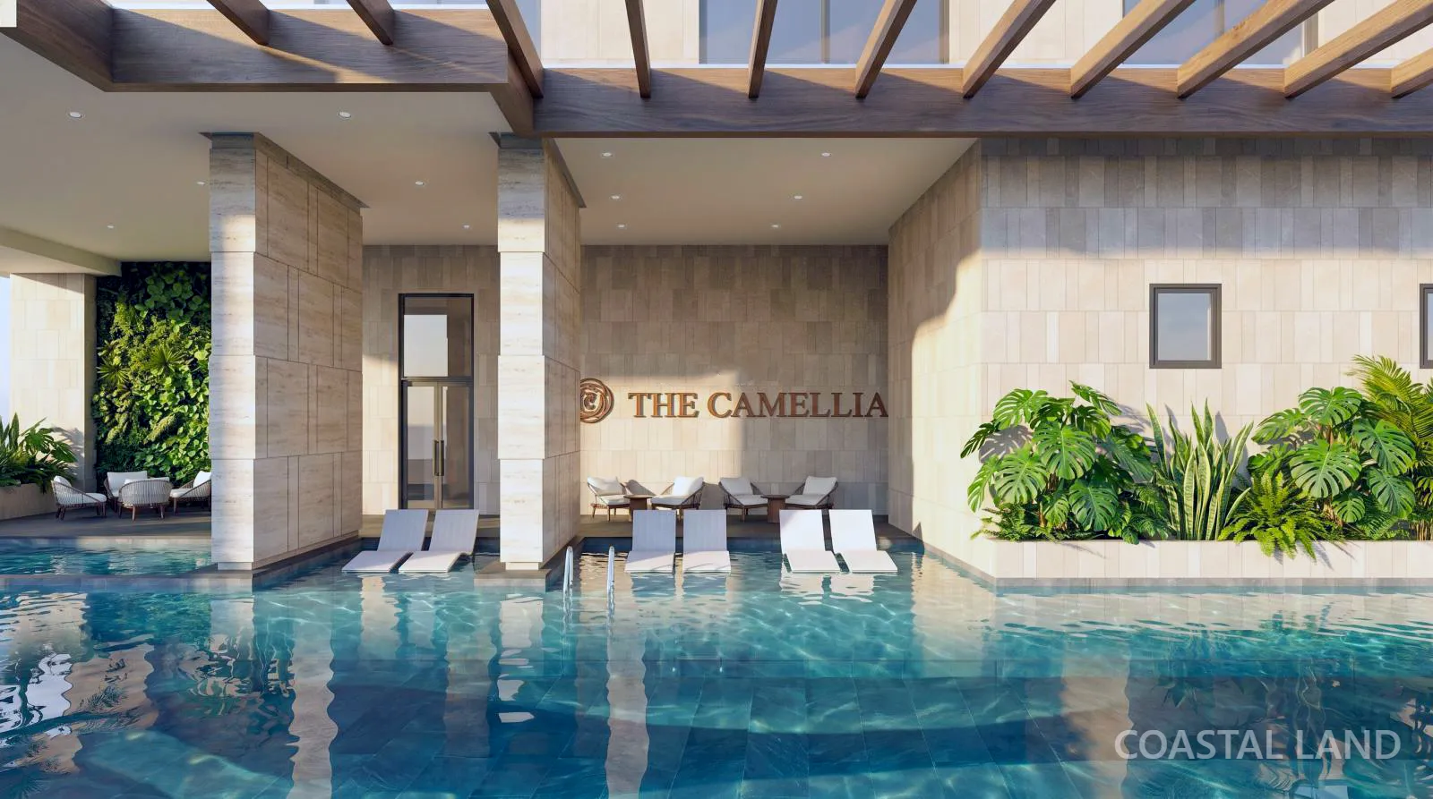 Studio The Camellia Sơn Trà 30m2 tầng 5, mã CH-0522 giá 2,246 tỷ đã gồm VAT & KPBT view nội khu 4