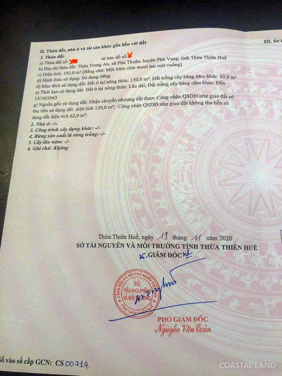 Bán Đất 2 Mặt Tiền Đường Ven Biển 26m Hòa Duân, Thuận An, Huế 4