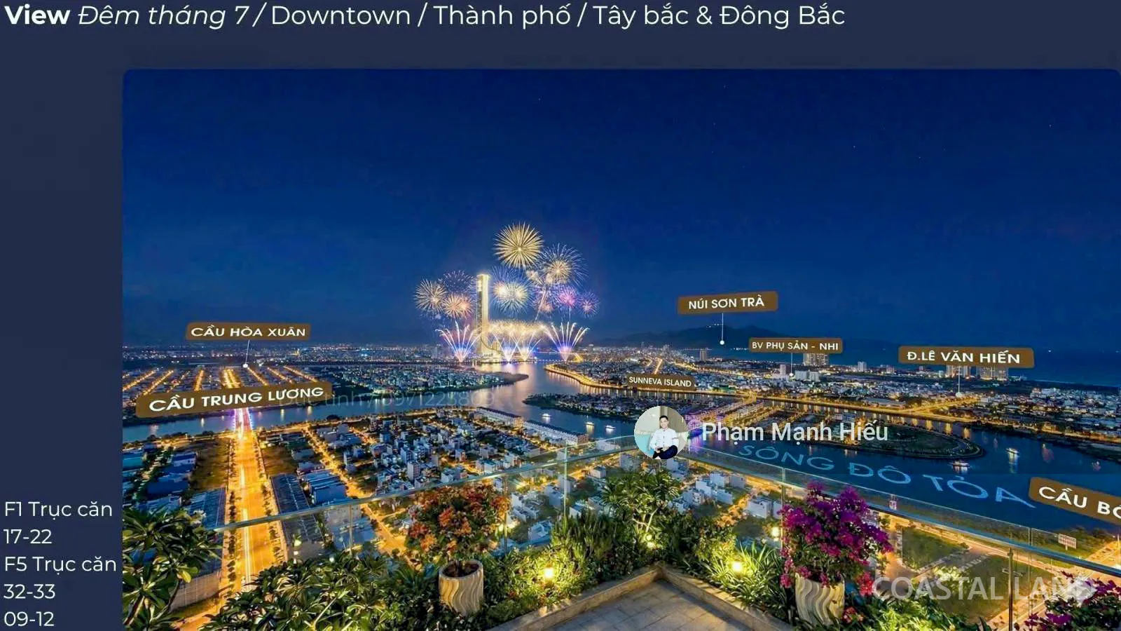 Căn ngoại giao tòa F1 FourS Tower sân vườn siêu đẹp tầng cao view biển, view pháo hoa CK 5% ER 5