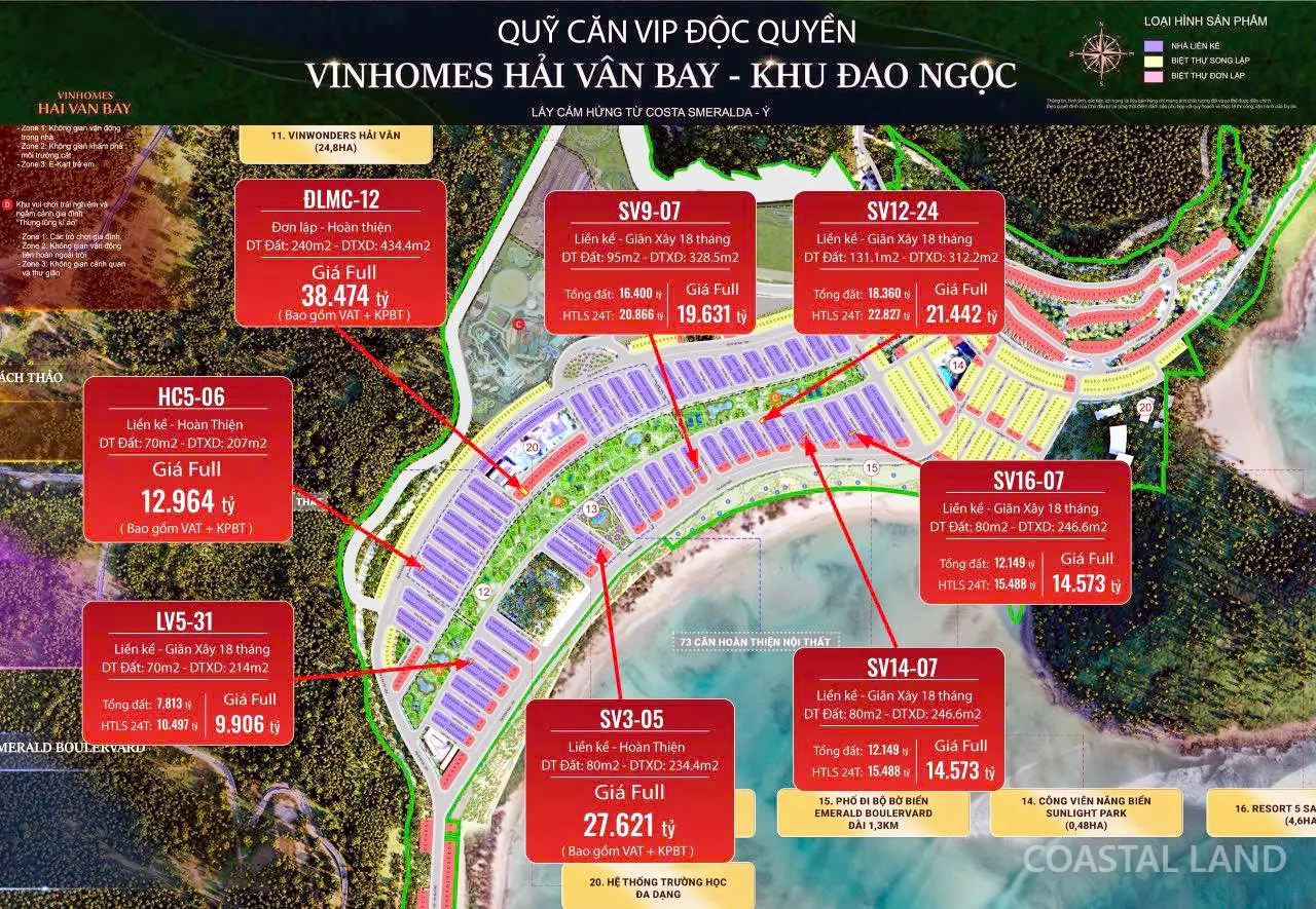 Dinh thự Vịnh Mây Vinhomes Hải Vân Bay | View biển Panorama, sở hữu lâu dài | CK Voucher 39% 4
