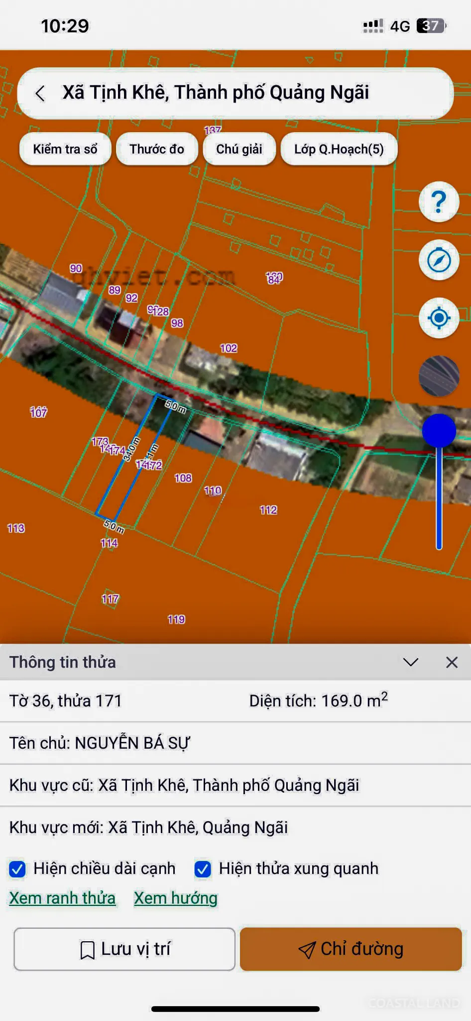 Bán đất thổ cư 175m2 gần biển Mỹ Khê, Xã Tịnh Khê, Quảng Ngãi 3