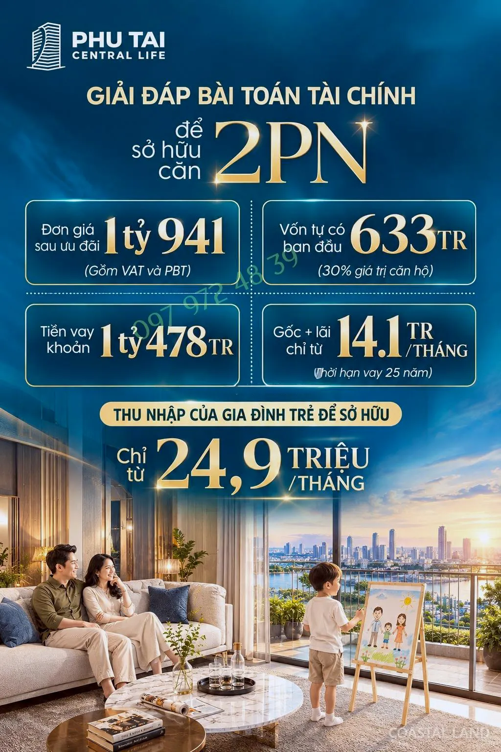 Nhận nhà trước trả gốc lãi sau - Sở hữu Phú Tài Central Life dễ vậy sao? 3