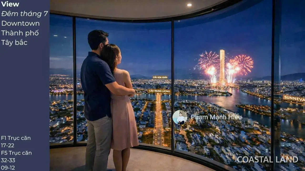 Quỹ Căn Siêu Đẹp Trực Diện Biển Dự Án FourS Tower Trung Tâm KĐT Hoà Xuân Trục Thông Biển & Pháo Hoa